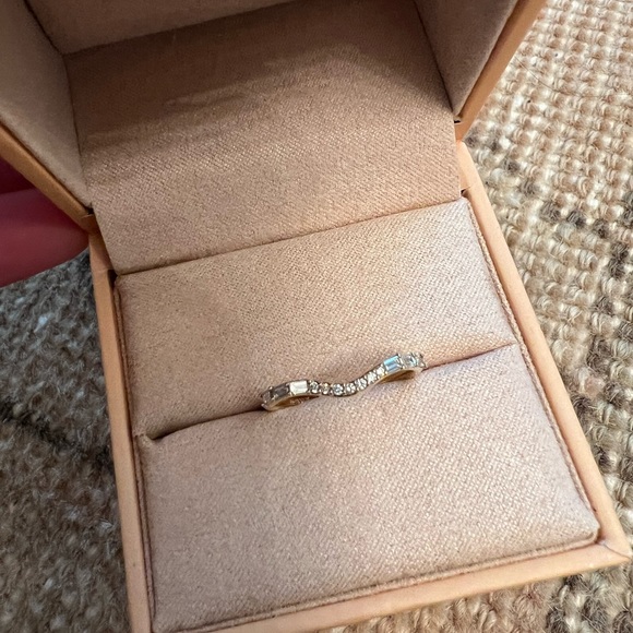 Marrow Fine White Diamond Quinn Wedding Band 14K Yellow Gold, 6.75 - Picture 1 of 8